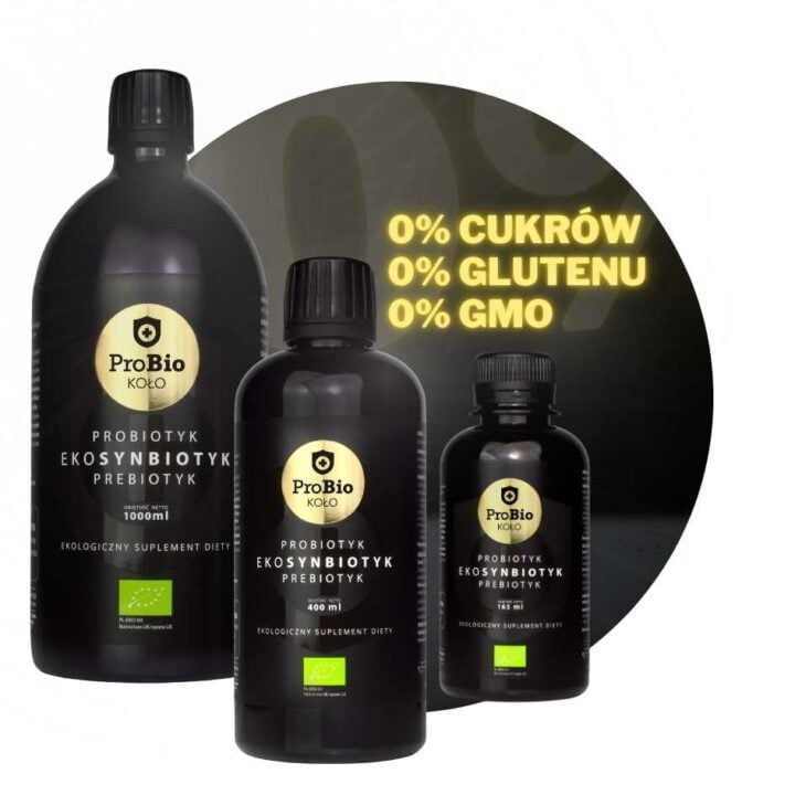 Eko Synbiotyk na jelita jest wolny od glutenu, cukrów i GMO